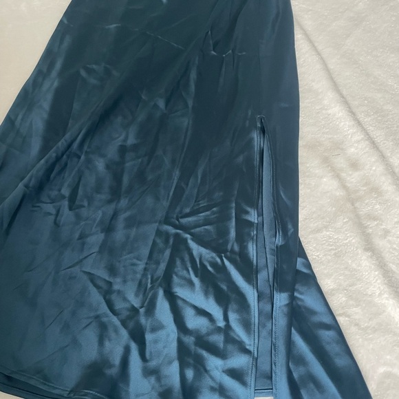 Zara Midnight Blue Satin Midi Dress - Picture 7 of 11